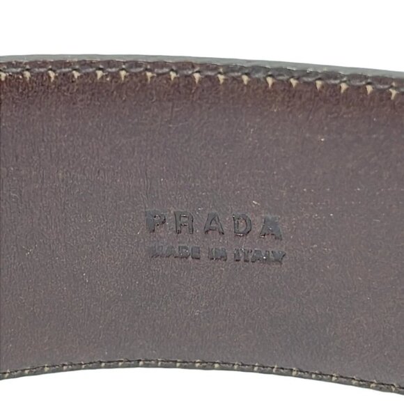 PRADA - Dark Brown Leather Belt 109-071925 - Picture 4 of 4